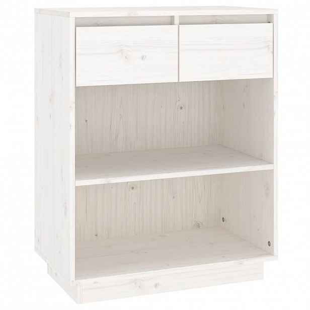 vidaXL Konzolová skříňka bílá 60 x 34 x 75 cm masivní borové dřevo