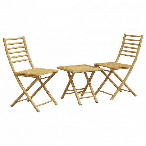 vidaXL 3dílný bistro set bambus