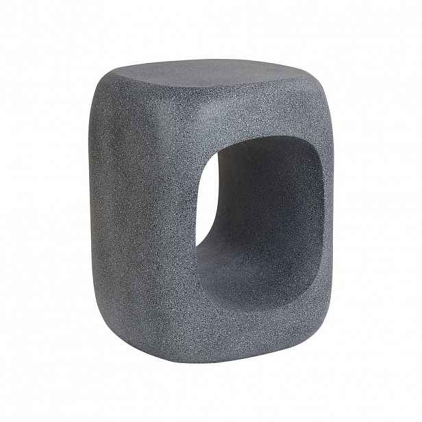 Beliani PŘÍSTAVNÝ STOLEK Beton Mramor Look šedý 33/33 cm Pelmo