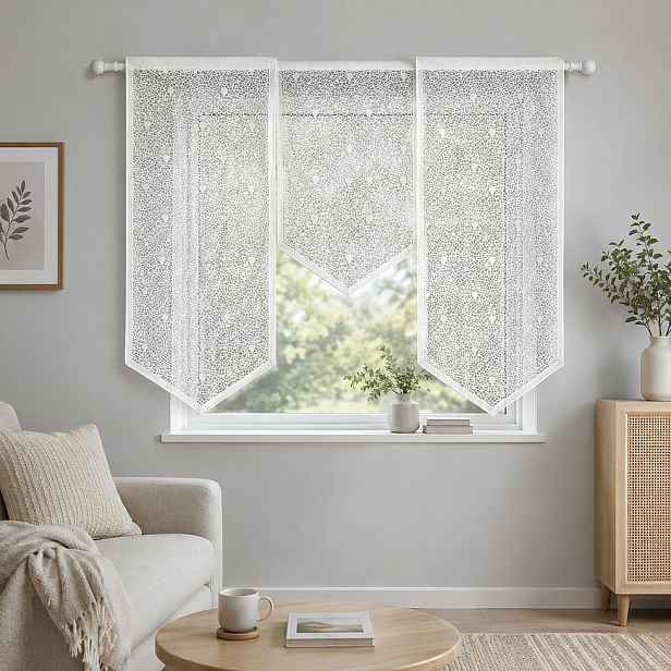 Panelová dekorační záclona na žabky ALEXA  šířka 60 cm výška od 120 cm do 160 cm (cena za 1 kus panelu) MyBestHome Rozměr: 60x140 cm