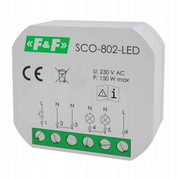 Univerzální stmívač pro Led osvětlení 230V SCO-802-LED
