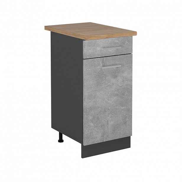 Vicco SPODNÍ SKŘÍŇKA KUCHYŇSKÉ LINKY R-Line Beton 40 cm , PD Dub