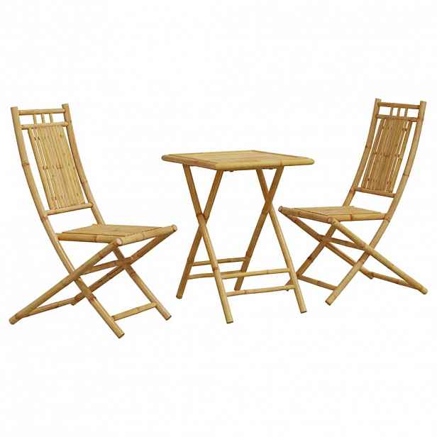 vidaXL 3dílný bistro set bambus