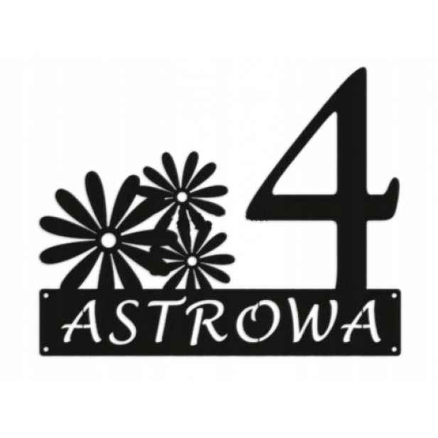 Číslo Na Dům 80 cm Tabule Adresa Ocel 2 mm ul. Astrowa