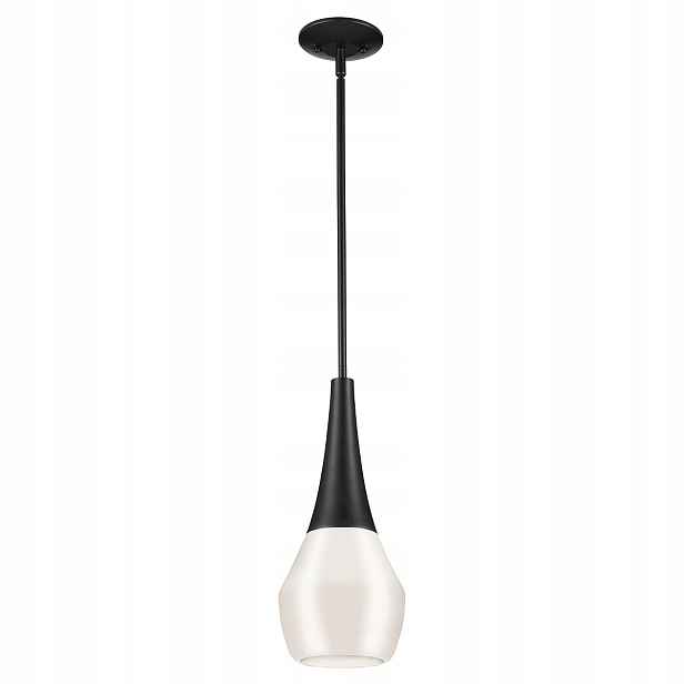 Moderní černá bílá závěsná lampa do kuchyně nad ostrovem Kichler