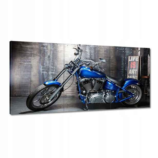 Obrazy 180x90 Modrý chopperový motor