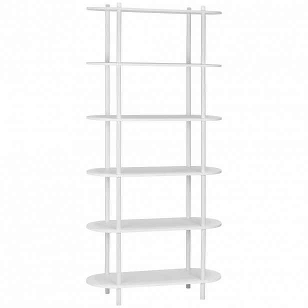 PBJ REGÁL, bílá, železo, 90/160/30 cm