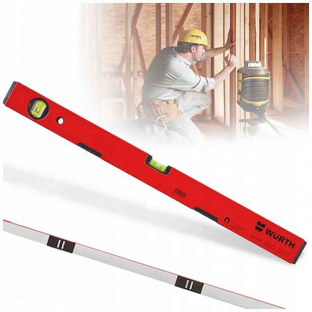 Přesná magnetická vodováha s magnety 40 cm Wurth