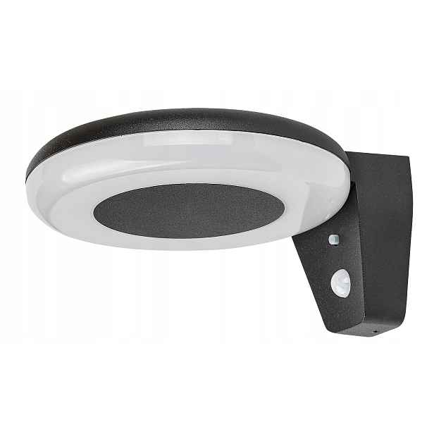 Solární nástěnné svítidlo s Led senzorem pohybu 4W Certovo černé 77010 Rabalux