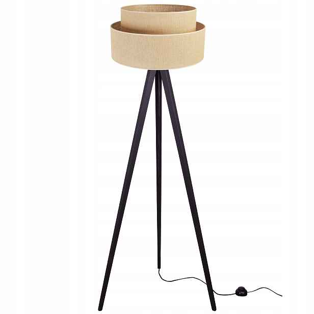 Podlahová Lampa Trojnožka Dřevo Abażur 45 CM Dort