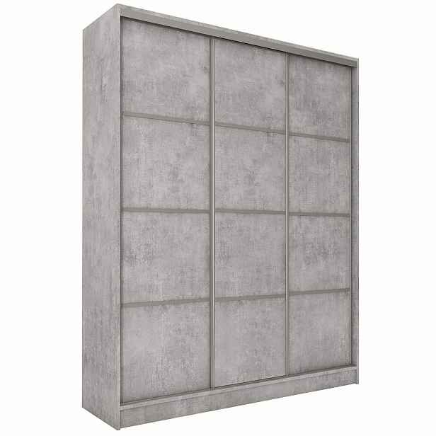 Šatní skříň LITOLARIS 150 bez zrcadla, beton