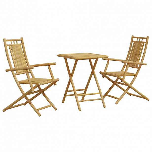 vidaXL 3dílný bistro set bambus