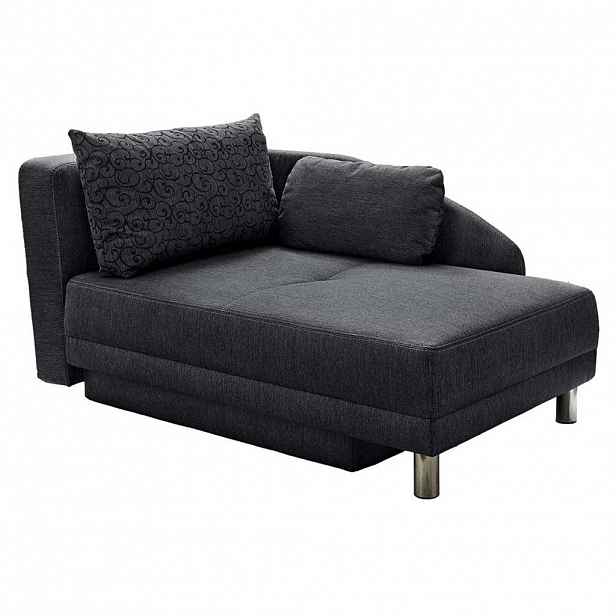 luma-home ROZKLÁDACÍ POHOVKA s úložným prostorem, pružinovým jádrem, Š149/H90/V80 cm, ležecká plocha 200×84 cm, tkanina v antracitové barvě / 15121