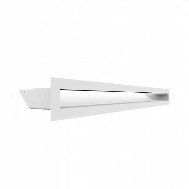Ventilační krbová mřížka Luft do krbu 60x600 bílá 6x60 kovová