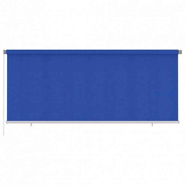 vidaXL Venkovní roleta 355 (Š) x 140 (V) cm modrá HDPE