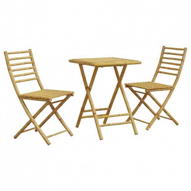 vidaXL 3dílný bistro set bambus