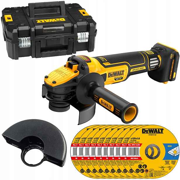 Bruska 125 mm 6-rychlostní DeWALT DCG409VSNT kotouče