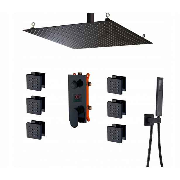 Podomítkový Set Dešťová Sprcha 50 cm Hdromasáž
