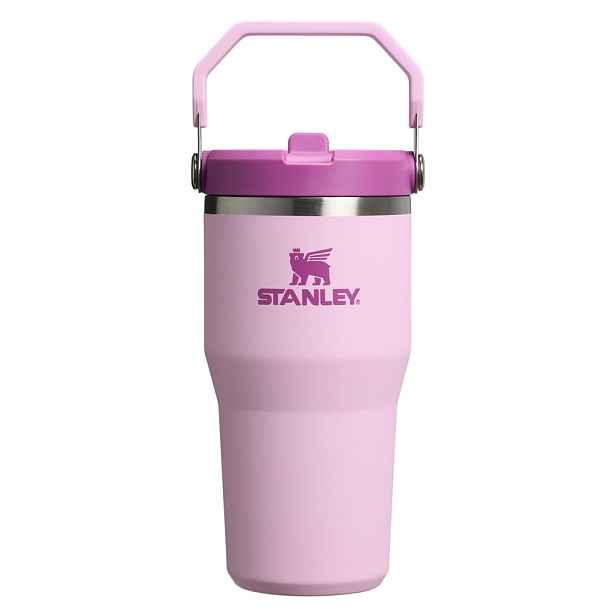 Růžová termoska z nerezové oceli 600 ml IceFlow™ Flip Straw 2.0 Cherry Blossom – Stanley