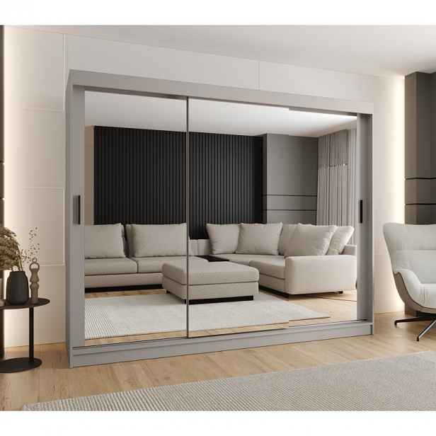 Šatní skříň Abi Rubino T3 Rozměry: 250 cm, Barva korpusu + barva dveří: Kašmír