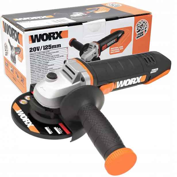 Worx WX803 Aku Úhlová Bruska 20V 125 MM 0-8600 Ot/min M14