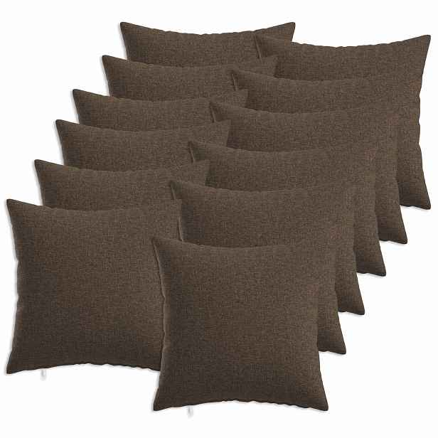 vidaXL Polštář s polštářem HEERLEN 12 ks Taupe Textil