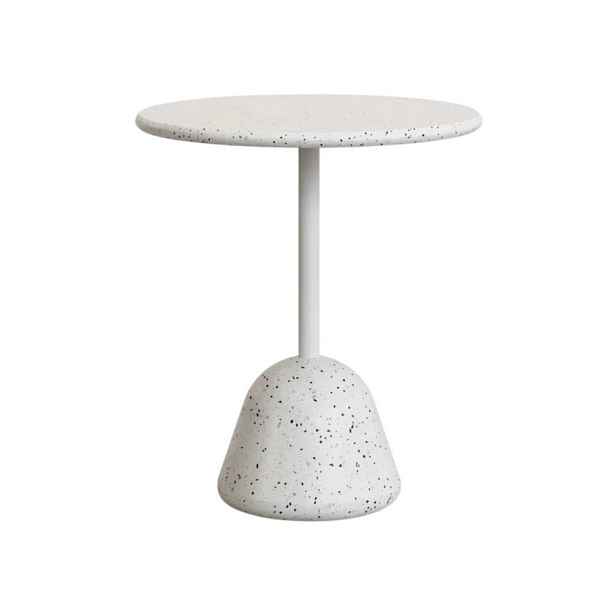 Bílý terrazzo kulatý jídelní stůl ø 70 cm Saura – Kave Home