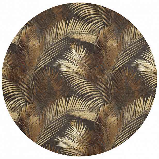 OnlyWow KOUPELNOVÁ PŘEDLOŽKA Tropical - Listy - zlaté 70x70 cm