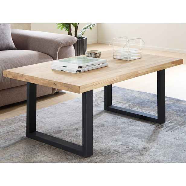 Konferenční stolek z dubového dřeva Chris U, 110x70 cm