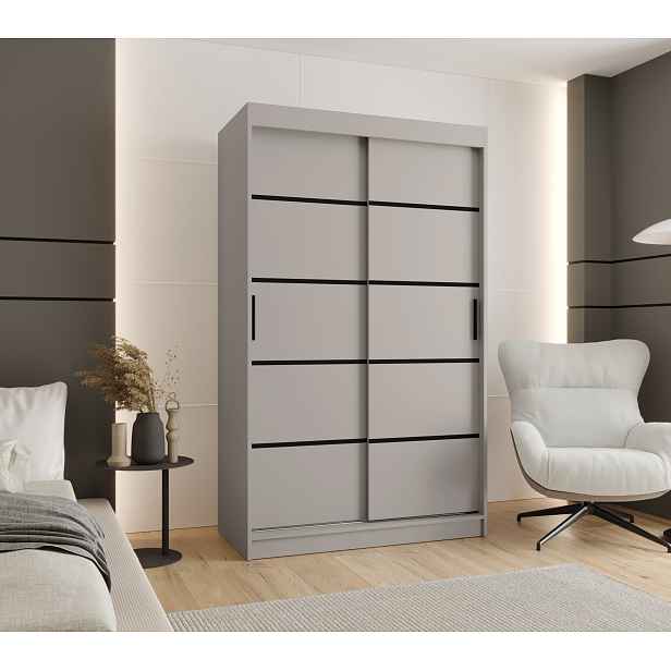 Šatní skříň Abi Rubino V1 Rozměry: 120 cm, Barva korpusu + barva dveří: Kašmír