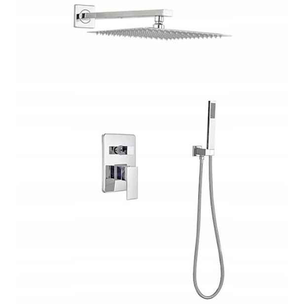 Sprchový Set Podomítkový Chrom 30 cm