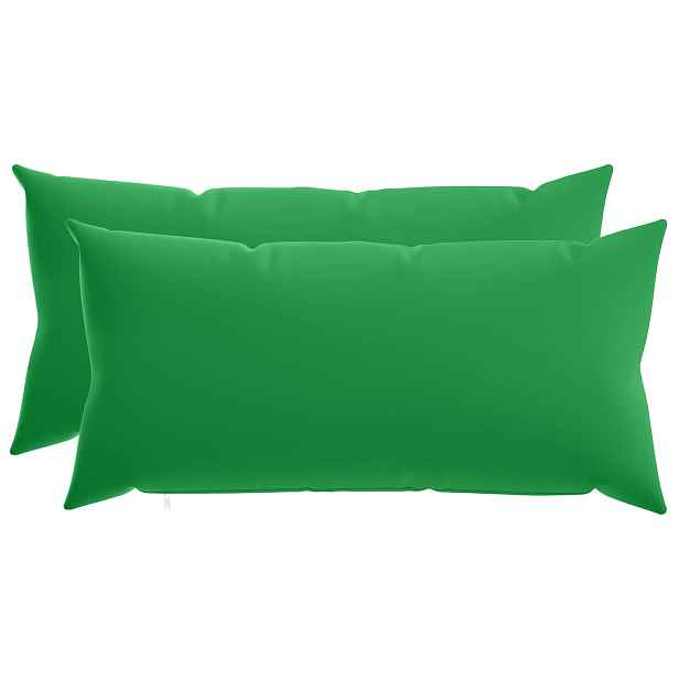 vidaXL Polštář s polštářem HEERLEN 2 ks Zelená Polyester