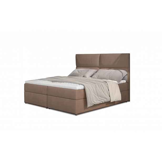 Boxspring PILANSI 09 140x200, světle hnědá látka