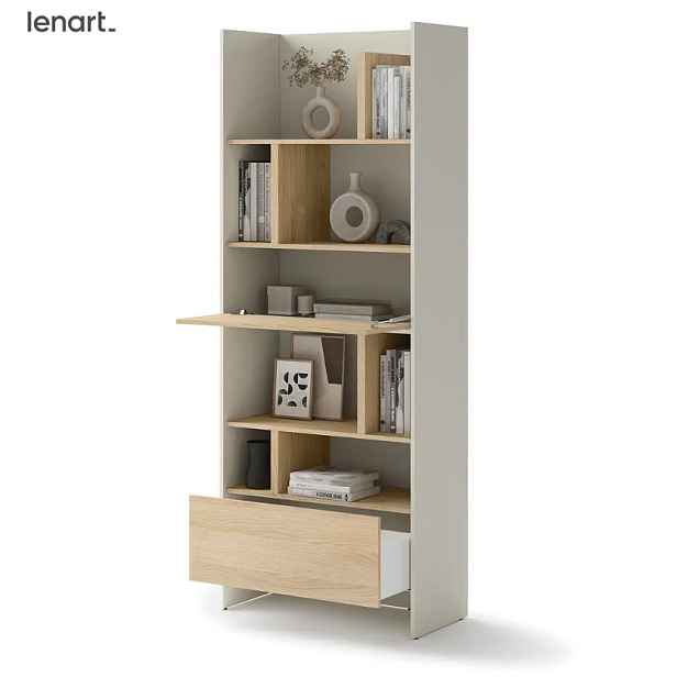 Dig-net nábytek Regál Lenart BED CONCEPT BC-22 | kašmír / dub nagano