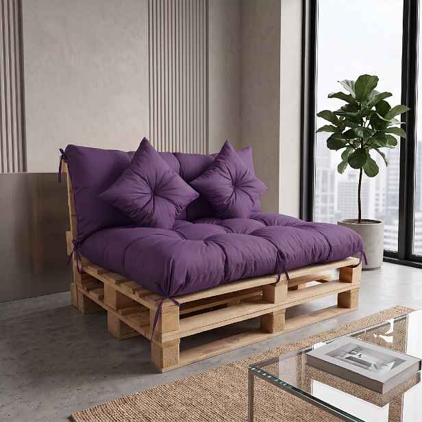 Interiérový polstr na palety LIVING 29 fialová - do obývacího pokoje MyBestHome