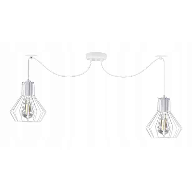 Závěsná stropní lampa Pajak Bell bílá stropní lampa do obývacího pokoje