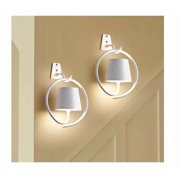 Nástěnná Led lampa přenosná, akumulátorová, na Usb, bílá, barva 2ks