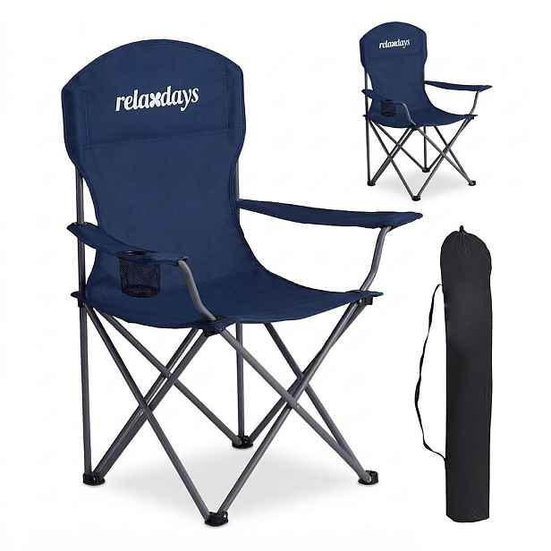 Relaxdays ŽIDLE Modrá 2-dílná sada