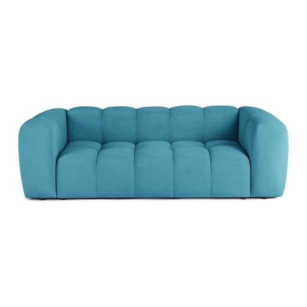 Tyrkysová sametová pohovka 225 cm Cube – Bonami Selection