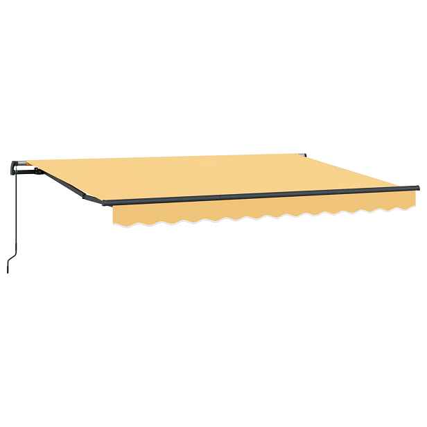 vidaXL Stahovací markýza Písková 500 × 350 cm Polyester a hliník