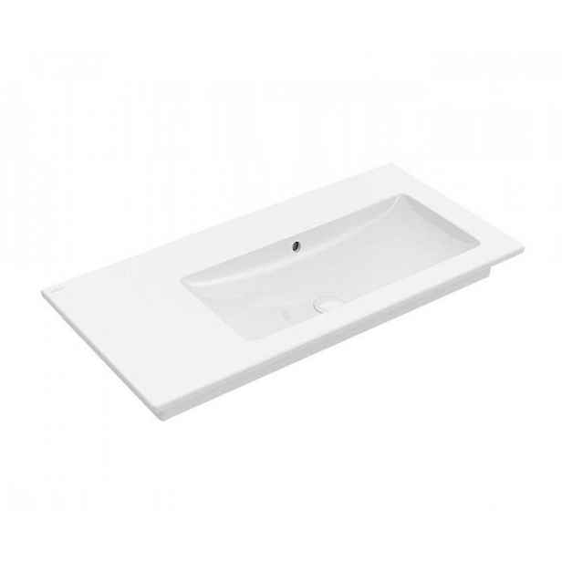 Villeroy & Boch Venticello - Umyvadlo nábytkové 100x50 cm, s přepadem, bez otvoru pro baterii, CeramicPlus, alpská bílá 4134R3R1