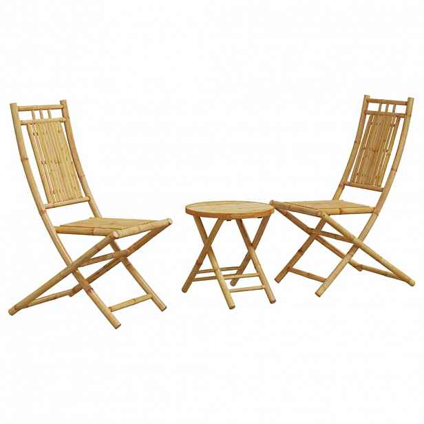 vidaXL 3dílný bistro set bambus