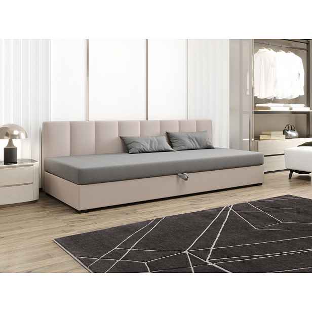 Jednolůžková postel 120x195 MANKA BIZ 2 - světle šedá / ecru