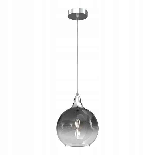 Milagro Monte závěsná lampa lustr chromovaná skleněná e27 1x60w