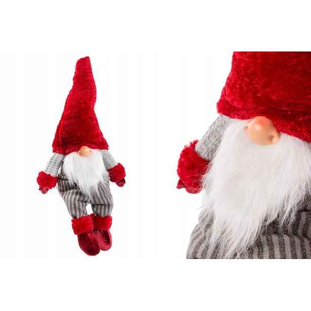 Vánoční Skřítek DEcodomi Plyšová Hračka Figurka Ozdoba Trpaslík 60 cm