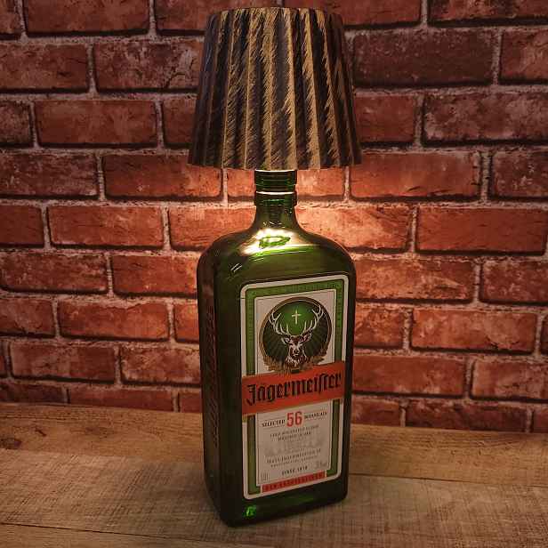 Jagermeister Lampa lampa S Kloszem 3 Režimy Dotyk Zlatá Patina Hnědá 0,7L