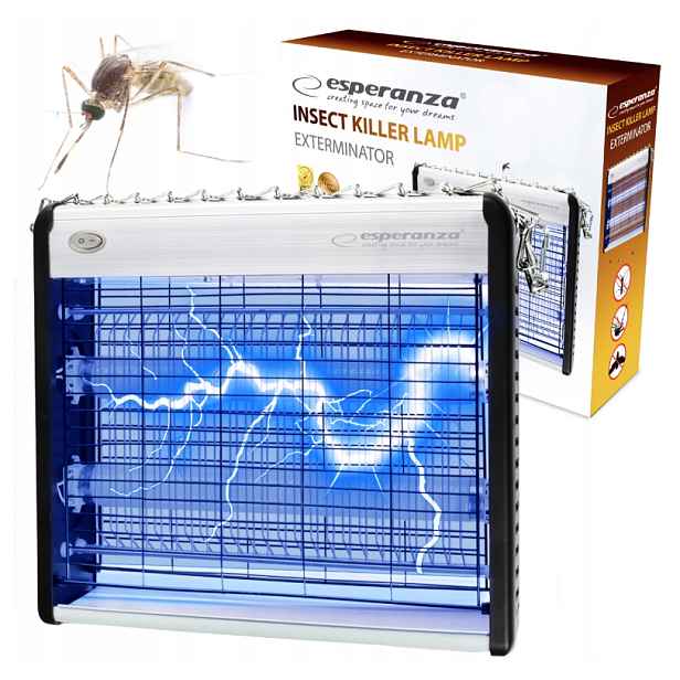 Lampa Insekticidní Past Na Mouchy Komáry Vosy Moli Elektrická 230V Uv