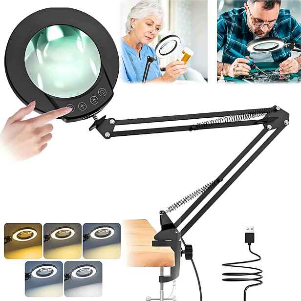 Led lampa Kosmetická lupa Sklo Zvětšovací Kreslící stolní lampa