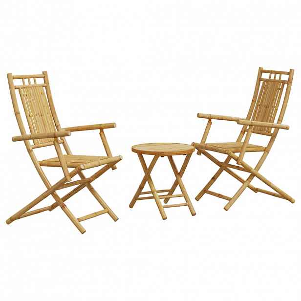 vidaXL 3dílný bistro set bambus