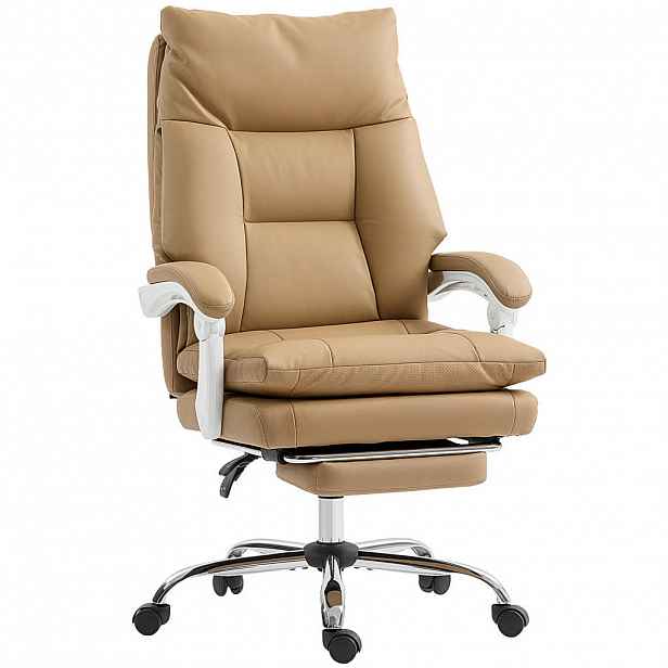 HOMCOM KANCELÁŘSKÁ ŽIDLE Ergonomická kancelářská židle s bederní opěrkou, podnožkou